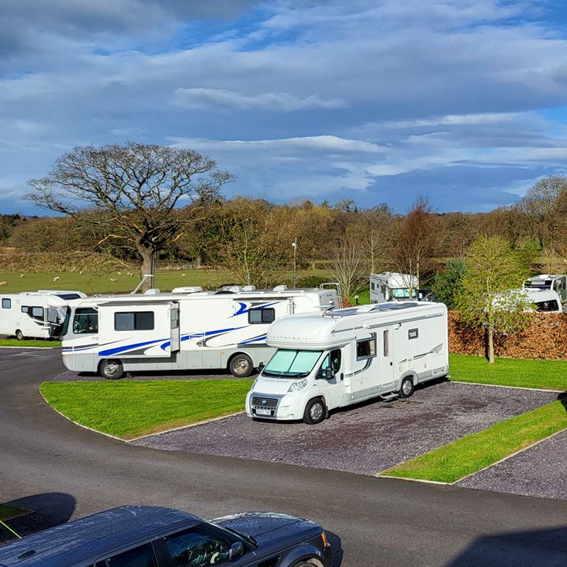 Motorhomes on serviced pitches
