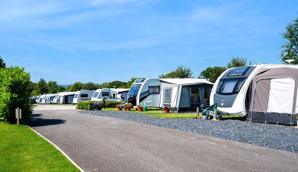 Row of touring pitches