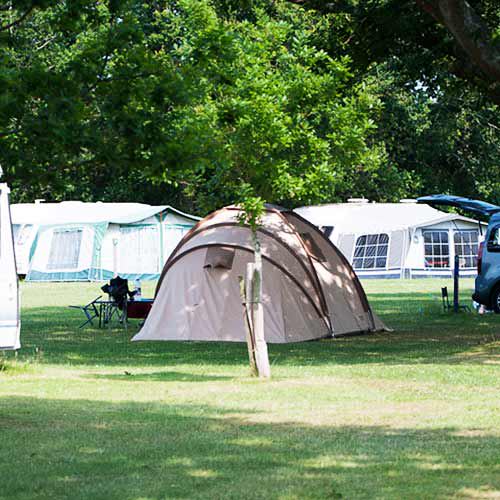 Tents on level grass