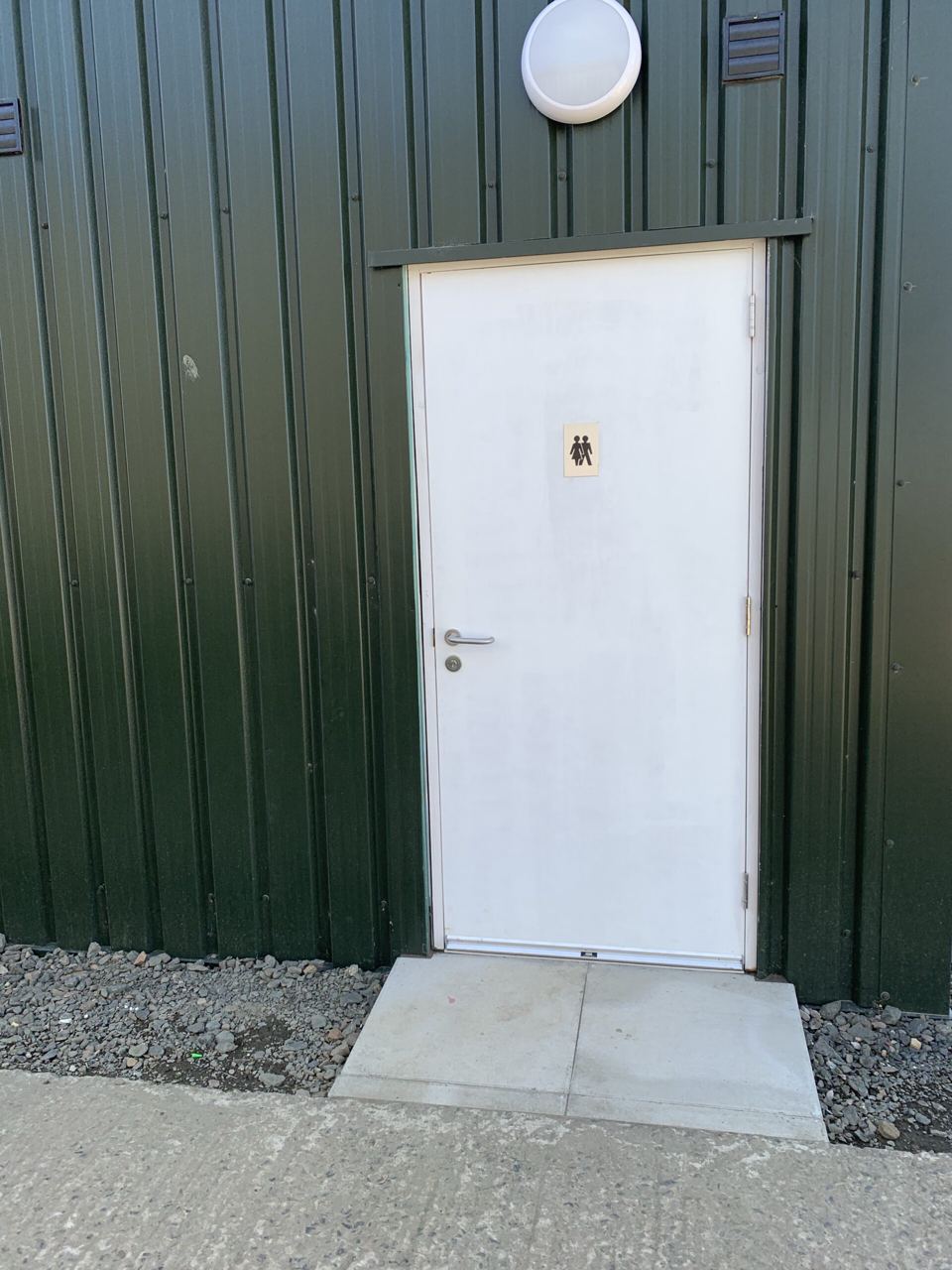 Door to the shower barn