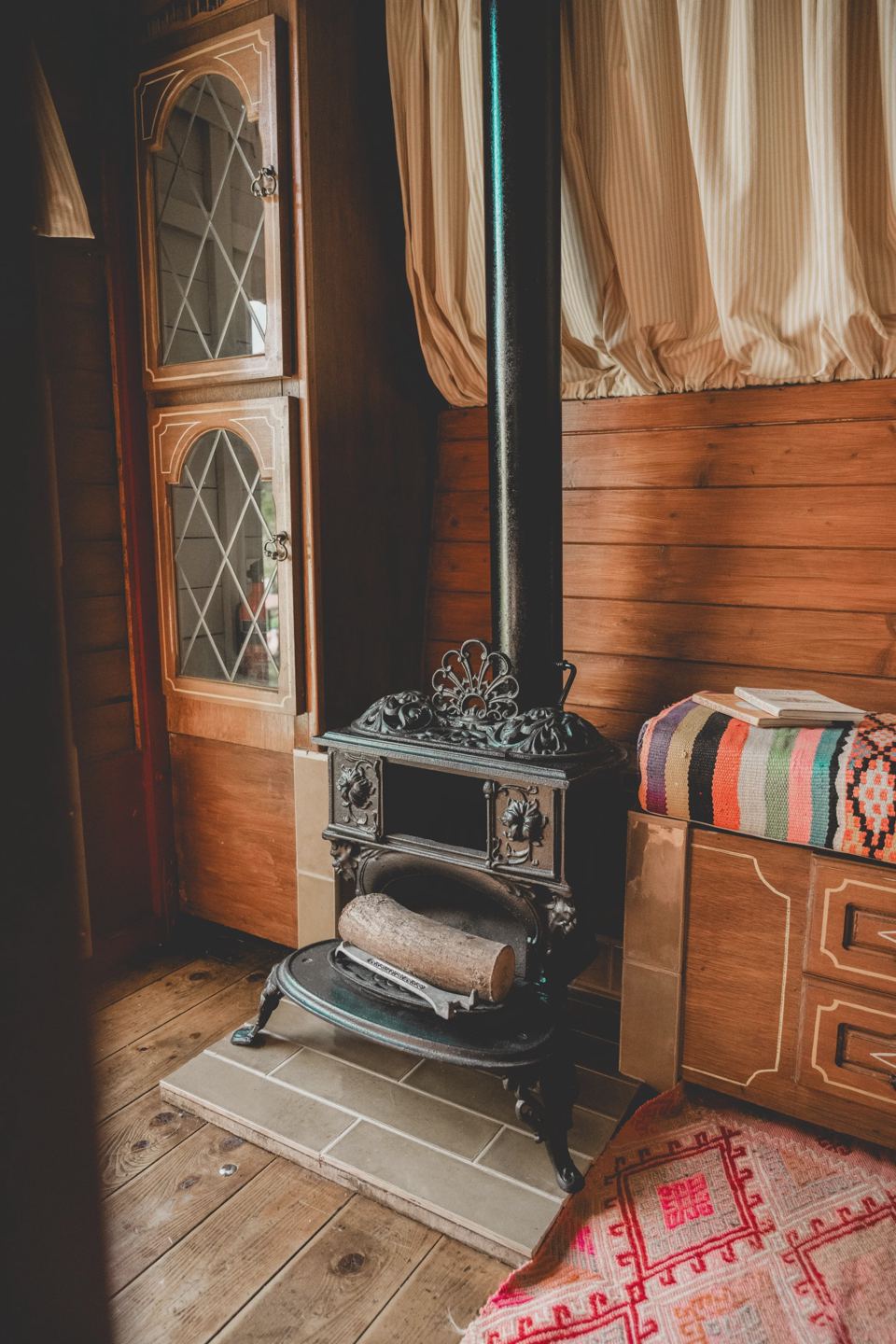 Wood burner in the wagon