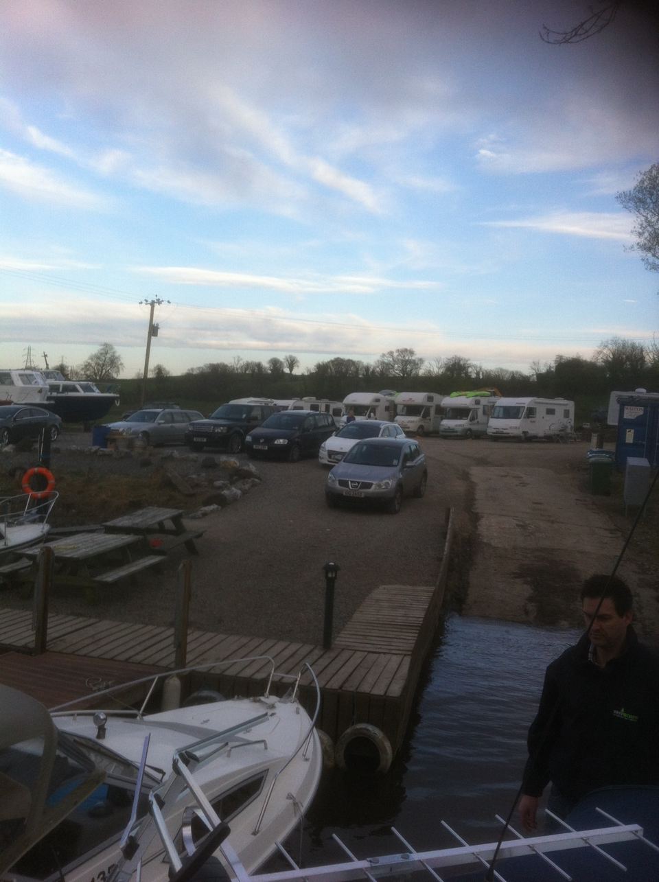 Moorings and parking by the river