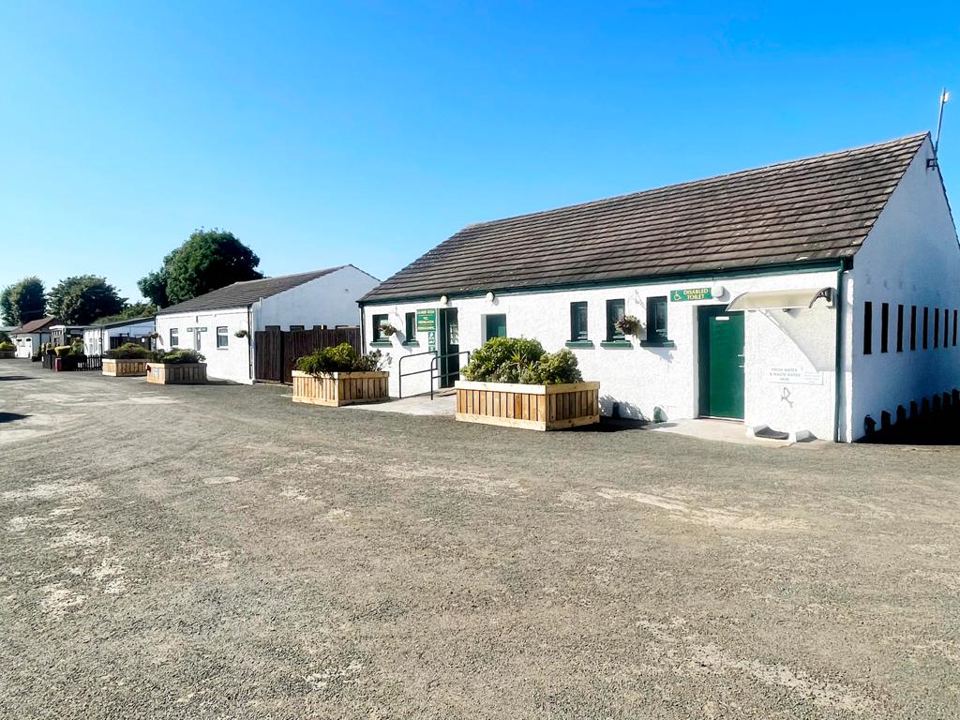 Toilet and shower block