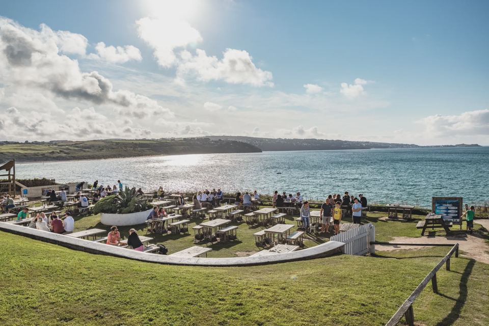 Seaside terrace above the bay