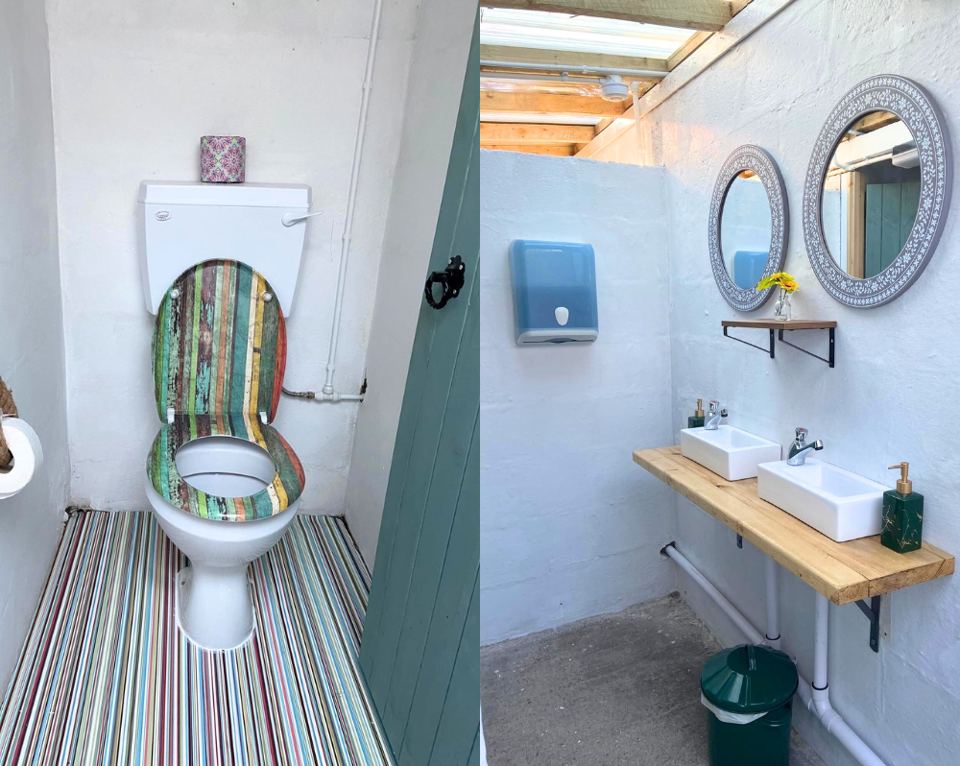 Toilet and washbasin room