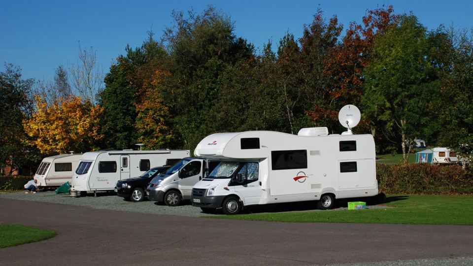 Motorhomes on hardstanding