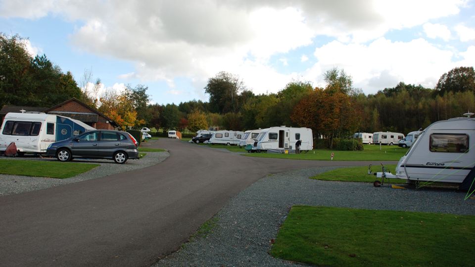 Pitches along the site road