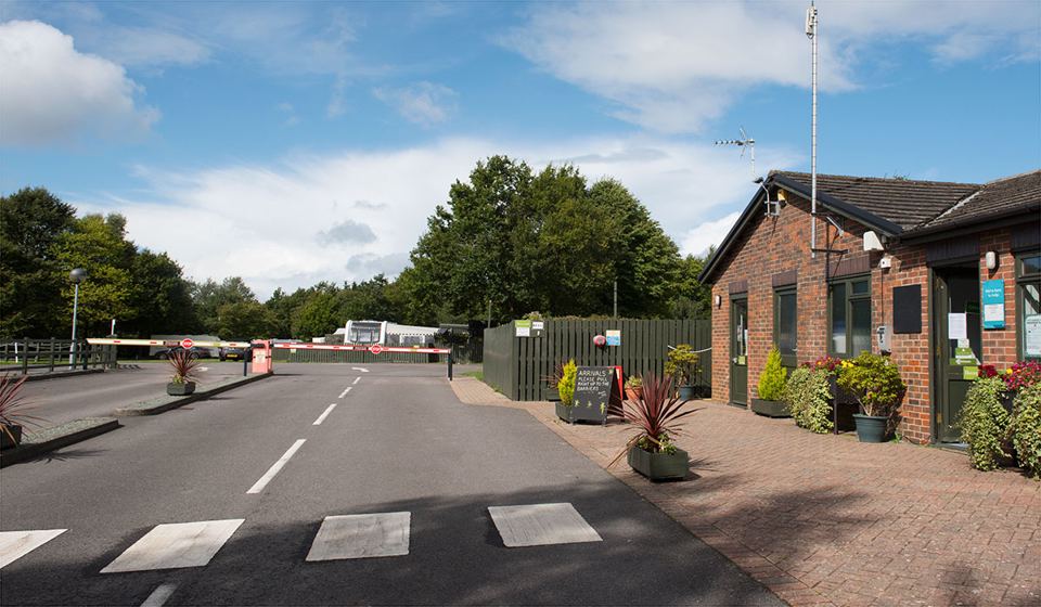 Entrance barrier and reception