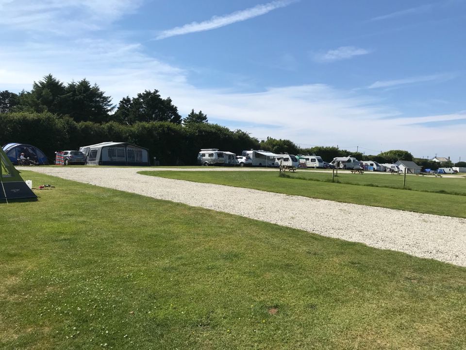 Caravan pitches on grass
