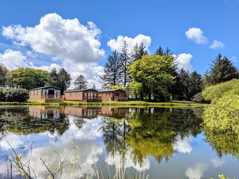 Lodges across the lake