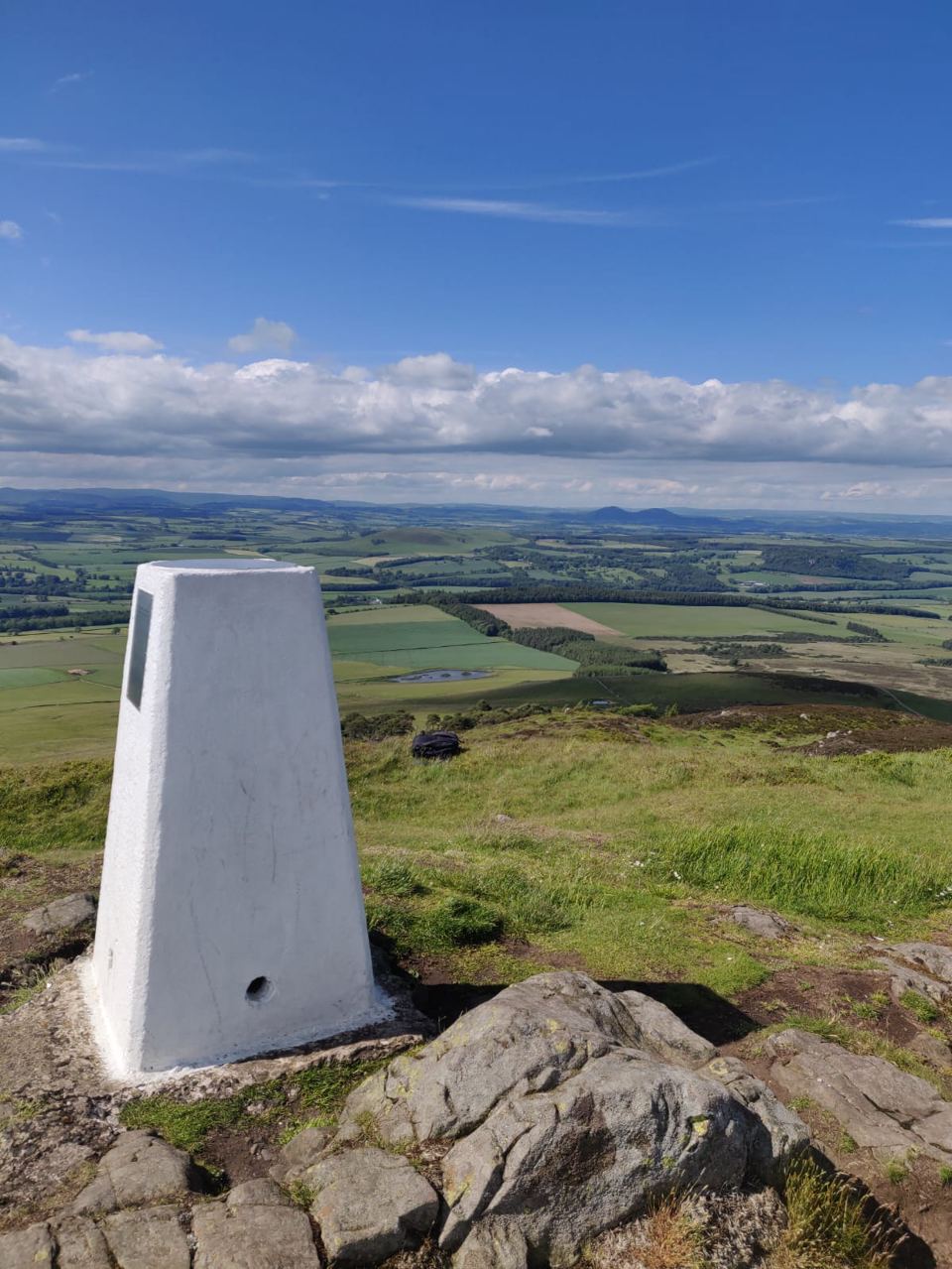 Summit trig point above the site