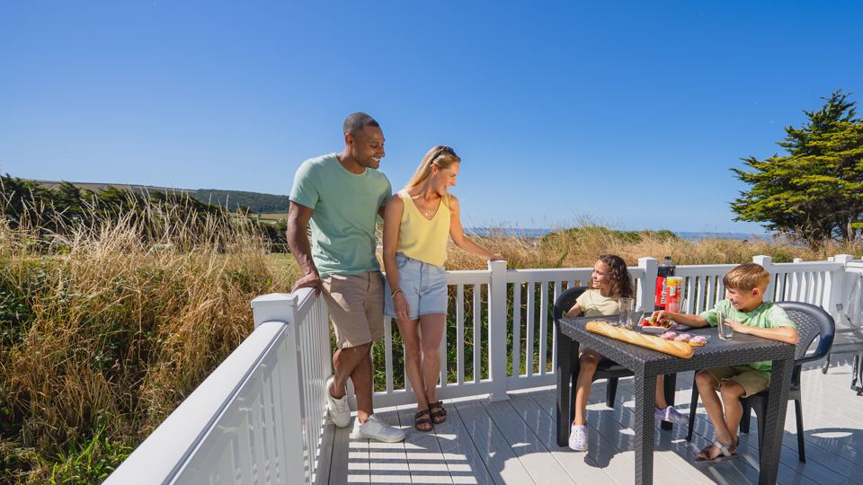 Decking with a view over the fields