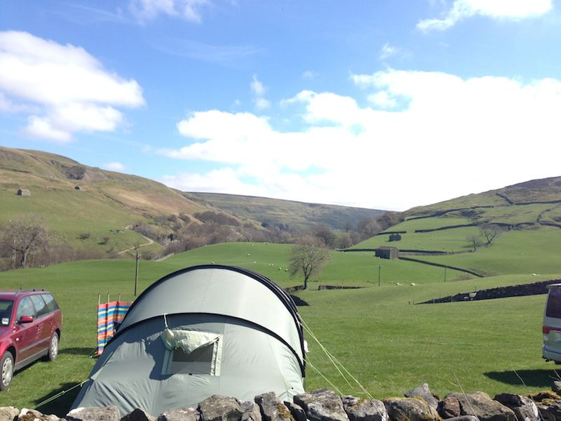 Tent with a dale view