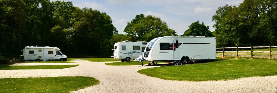 Hardstanding pitches in the meadow