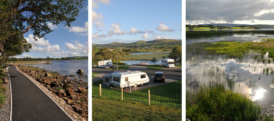 Lough shore path and wetland