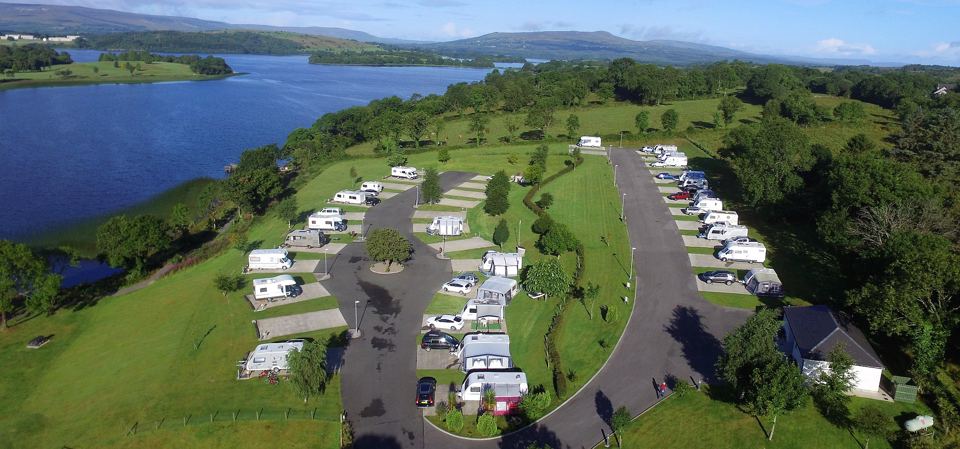 Terraced pitches above Lough MacNean