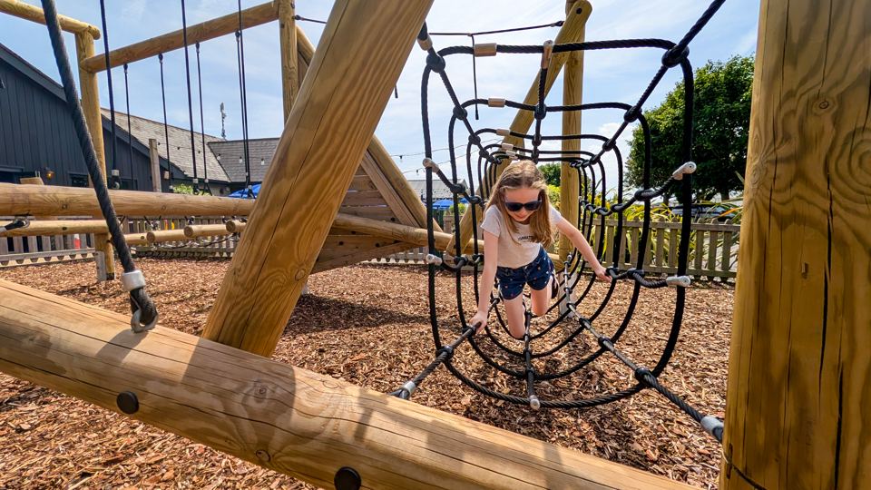 Wooden climbing frames