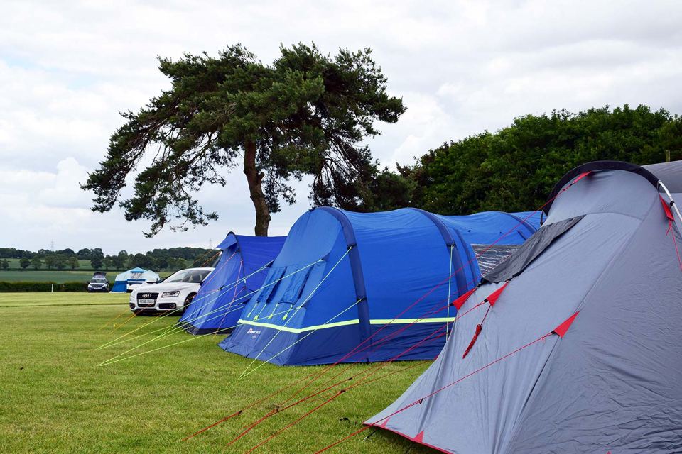 Tents on the grass pitches