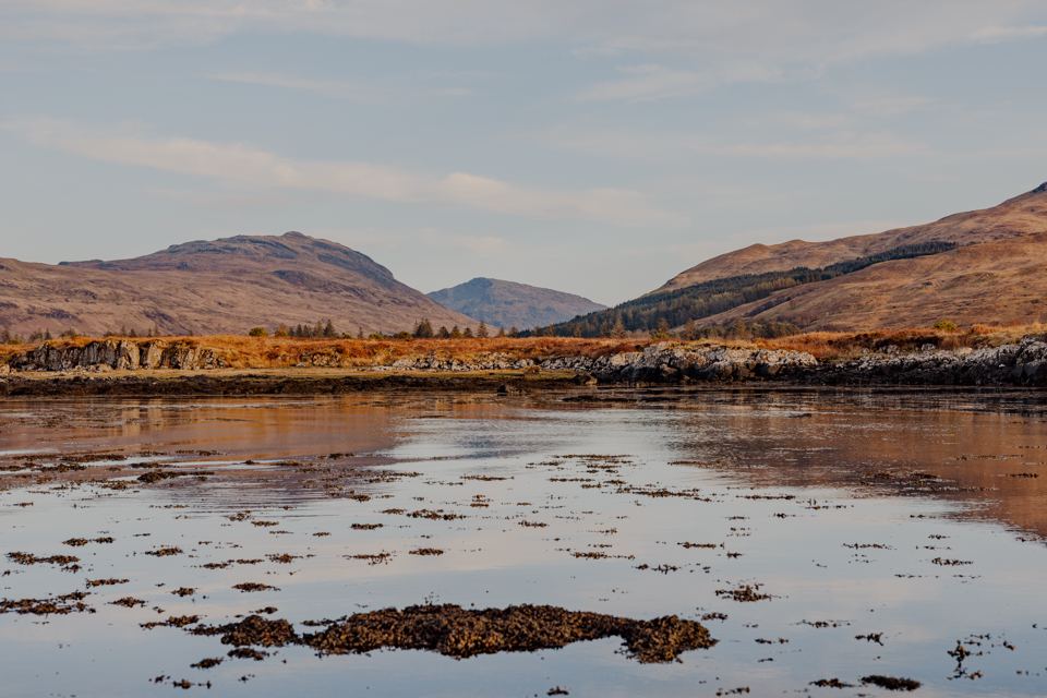 Low tide across Salen Bay