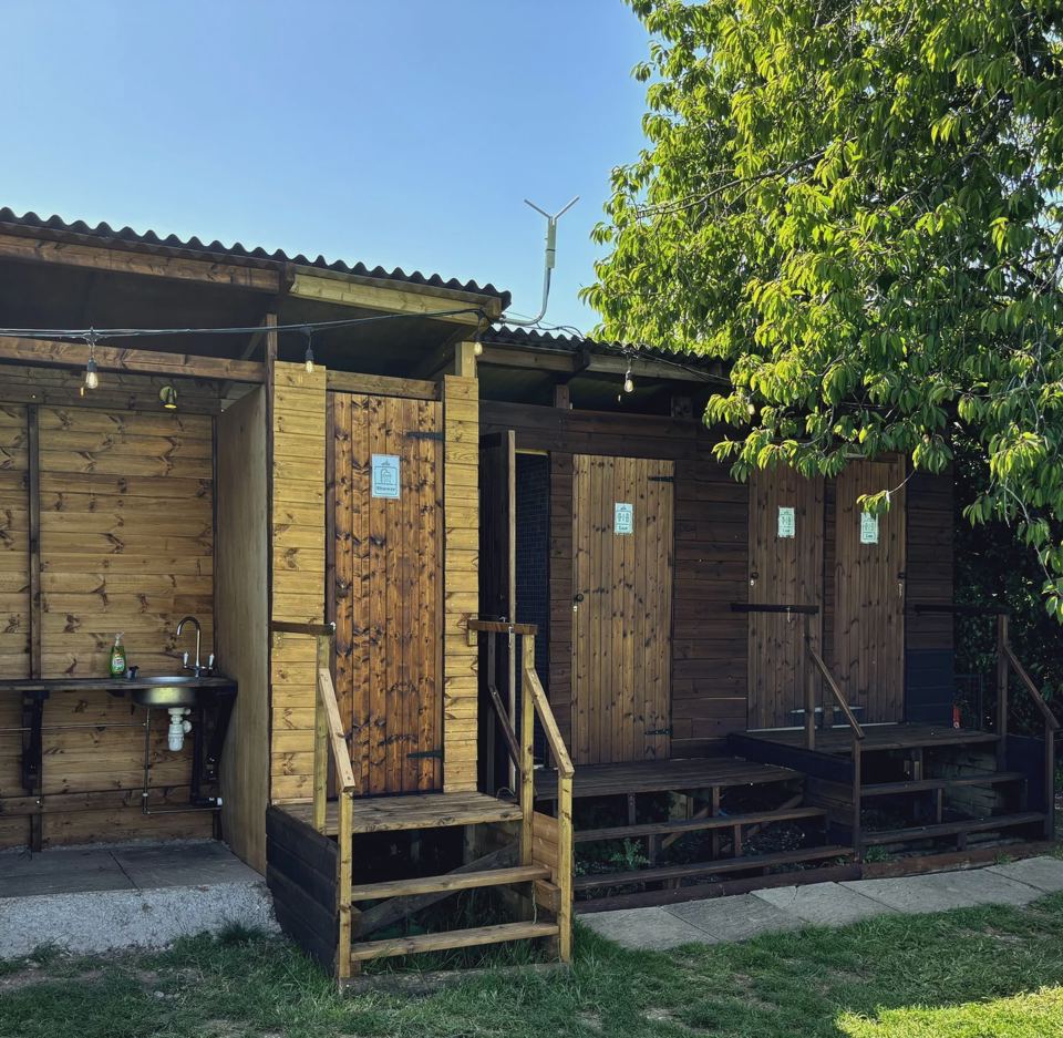 Timber toilet and shower block