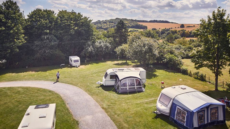 Grass pitches from above