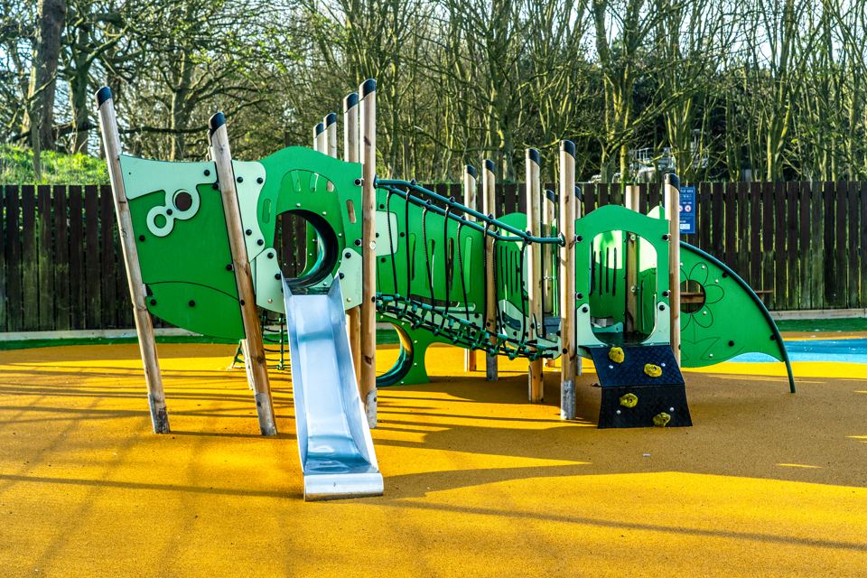 Slide and climbing frame