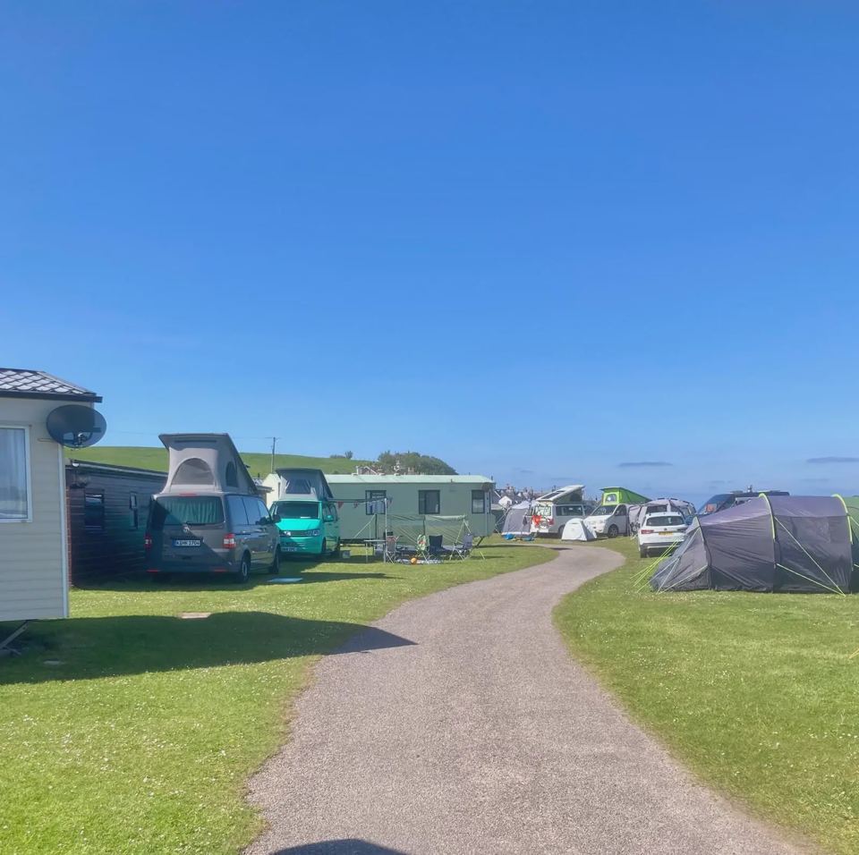 Pitches along the gravel track
