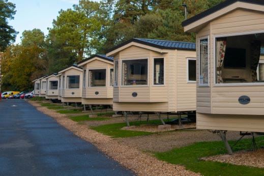 Row of caravans