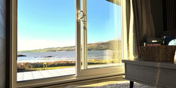 Sea view through the patio doors