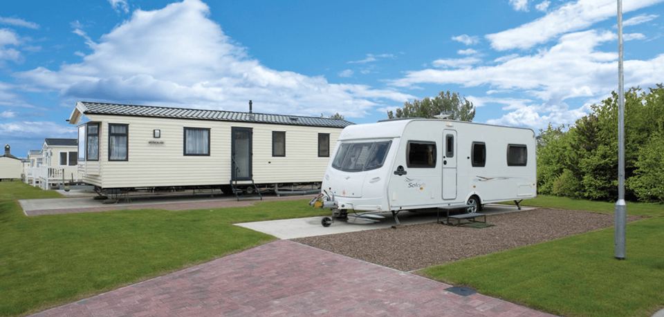 Holiday home and touring caravan