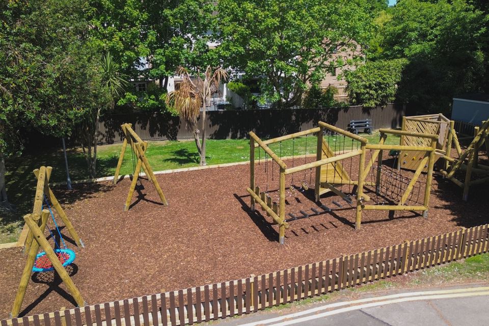 Wooden children's play area