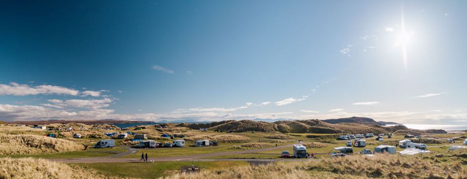 Touring pitches among the dunes