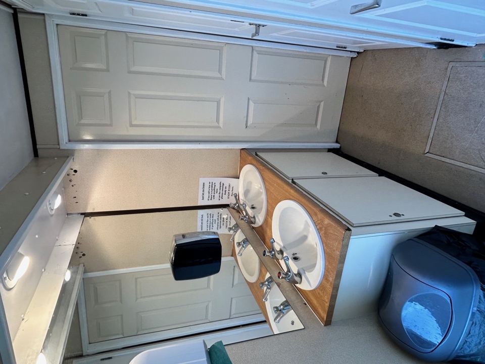 Inside the toilet cabin