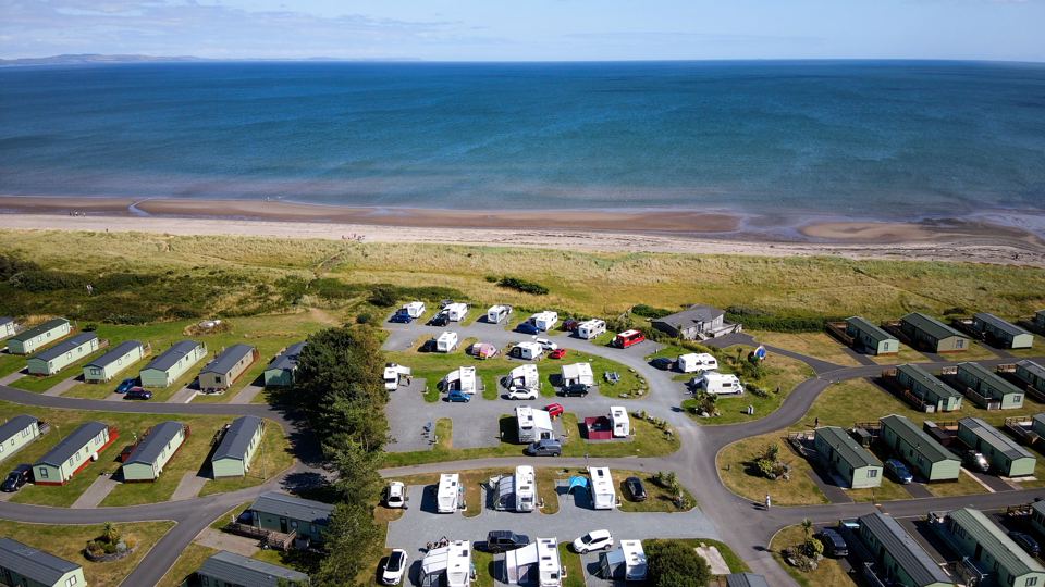 Park and touring pitches from above