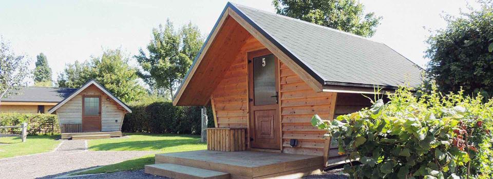 Wooden camping hut