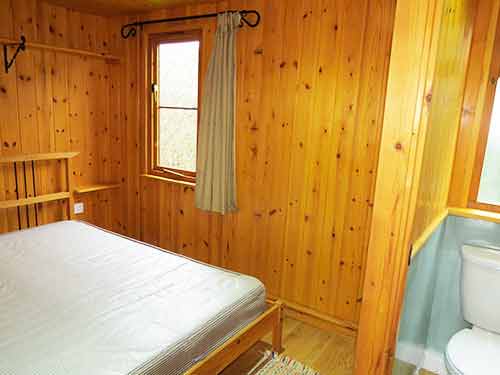 Inside a camping hut