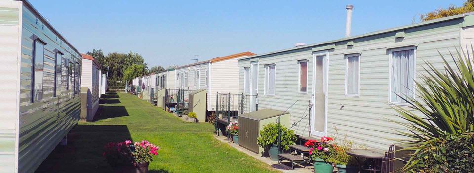 Row of holiday caravans