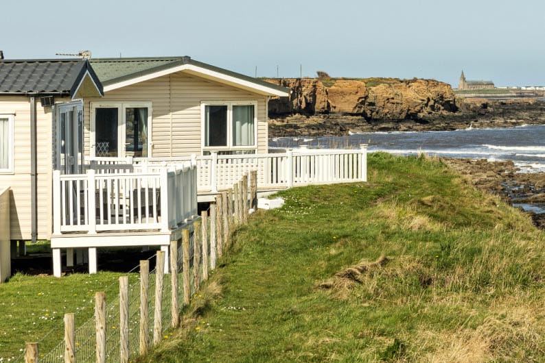 Caravan on the cliff edge