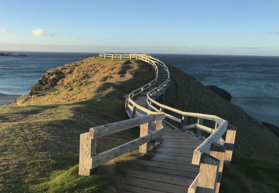 Boardwalk along the cliff