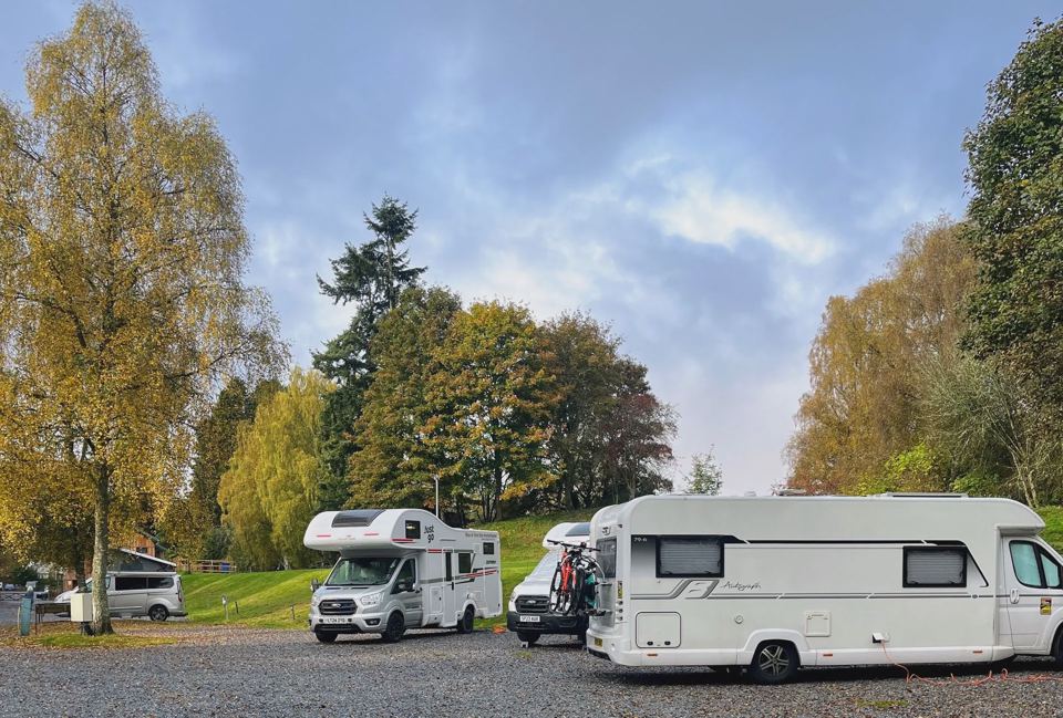 Motorhomes on the hardstanding