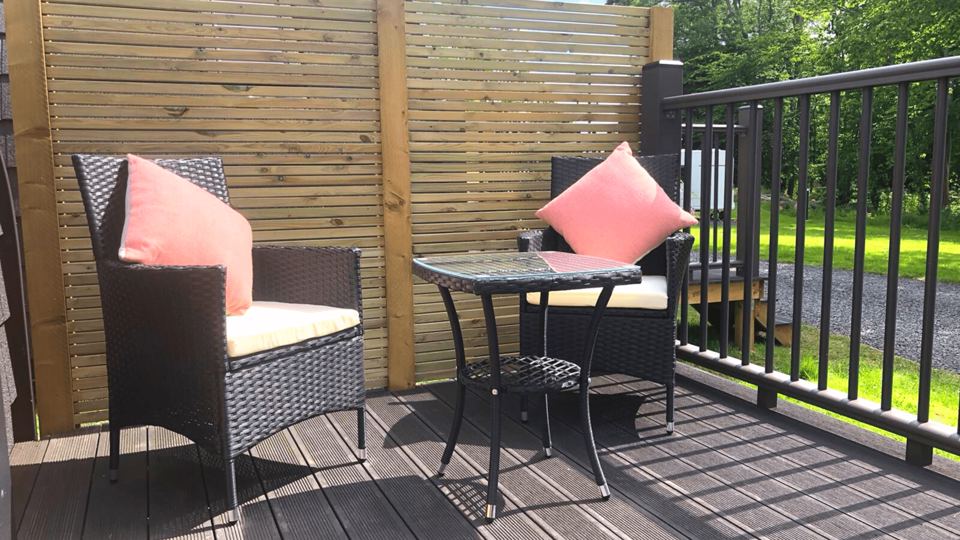 Pod terrace with seating