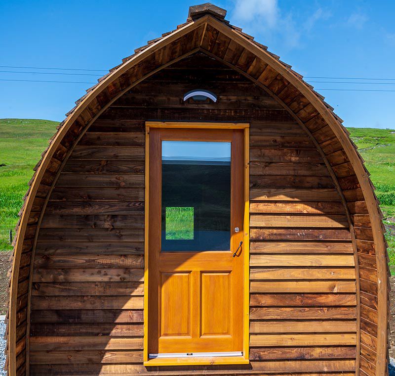 Wooden wigwam cabin
