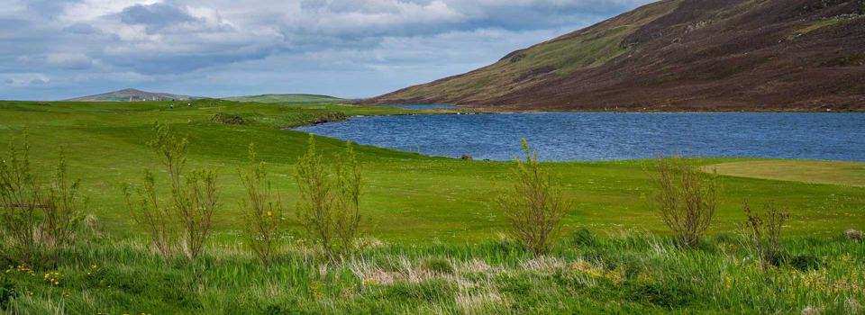Loch and hills near the park