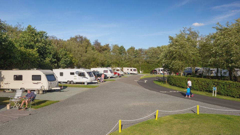 Row of touring pitches