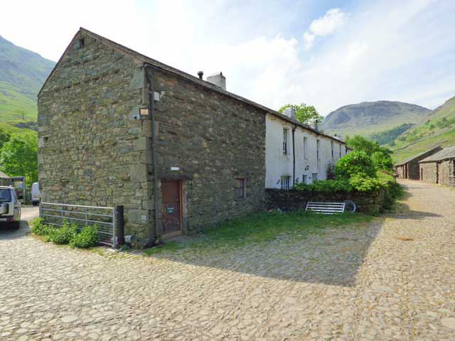 Farm buildings in the courtyard