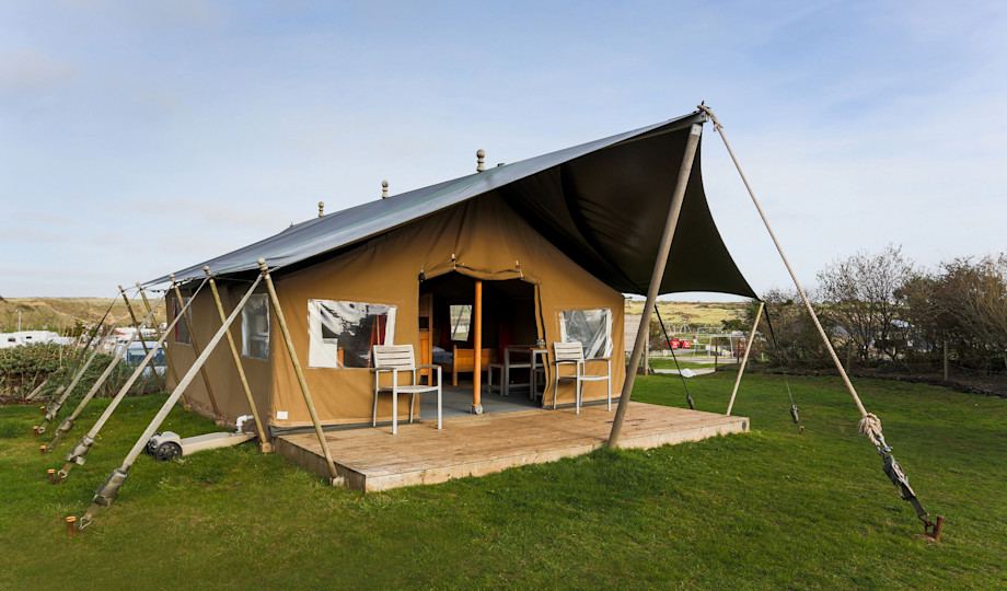 Safari tent on the grass