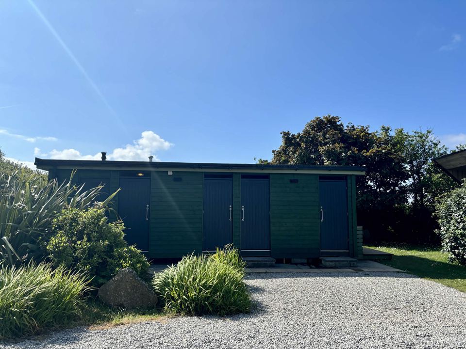 Toilet and shower block