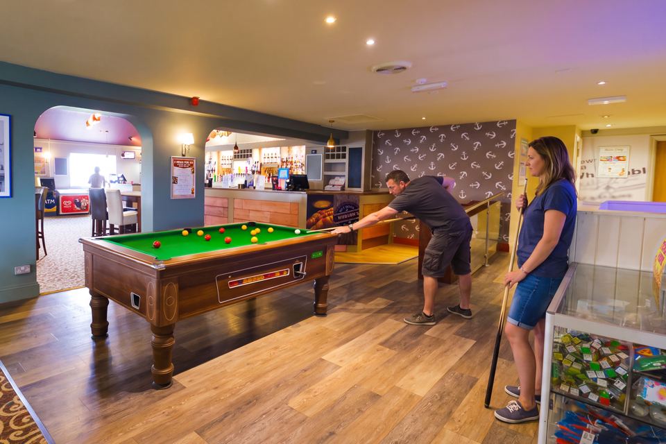 Pool table in the bar