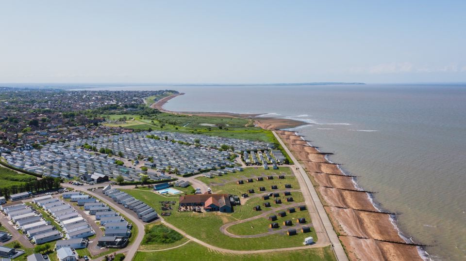 Park beside the shingle beach