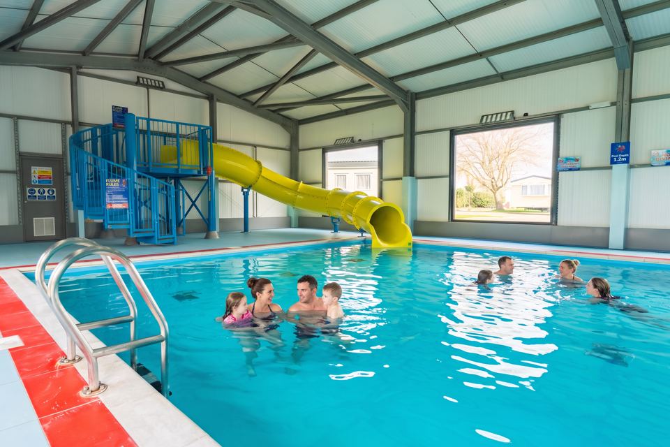 Indoor pool and slide